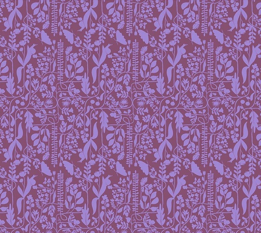 [WF-54657-17] Insectarium Meander Plum by Tamara Kate for Windham Fabrics