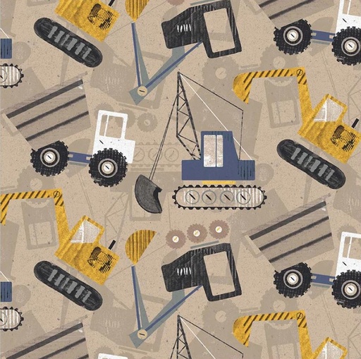 [WF-54941-1] Diggers & Dozers Construction Site Cement from Windham Fabrics