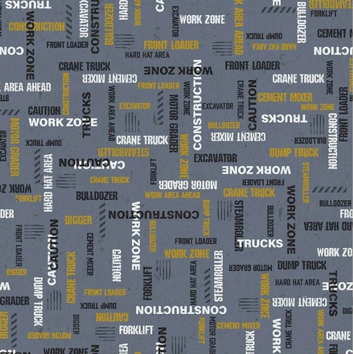 [WF-54944-4] Diggers & Dozers Caution: Work Zone Workwear from Windham Fabrics