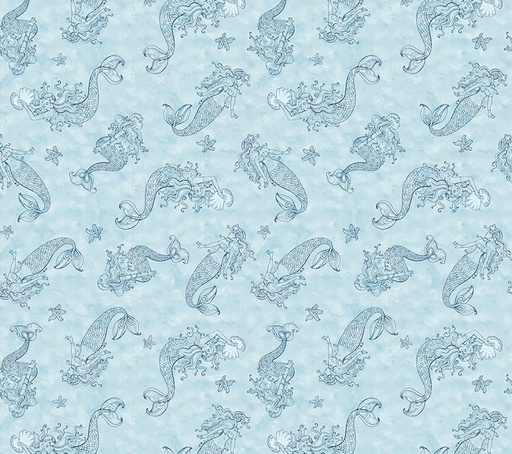 [WF-54694-4] Ocean Song Sea Sirens Sky by Whistler Studios for Windham Fabrics