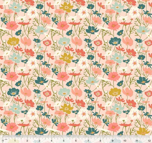 [WF-54716-10] Lush Life Blooming Cosmos Pale Pink from Windham Fabrics