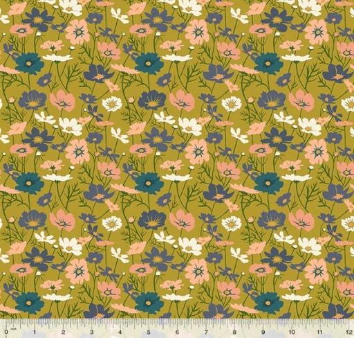 [WF-54716-8] Lush Life Blooming Cosmos Moss from Windham Fabrics