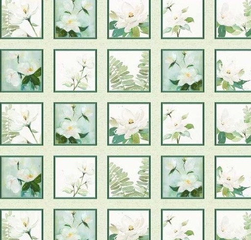 [pb-5366-lg] Sweet Magnolia Floral Blocks by Deane Beesley for P&B Textiles