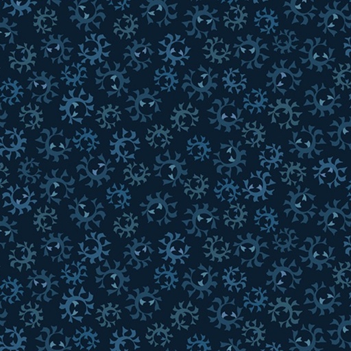 [BEN-17214-11] Blue Mill Mill Stone Navy from Benartex