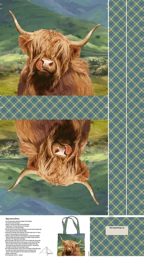 [NOR-C28696-76] Highland Home Tote Bag Canvas Panel from Northcott