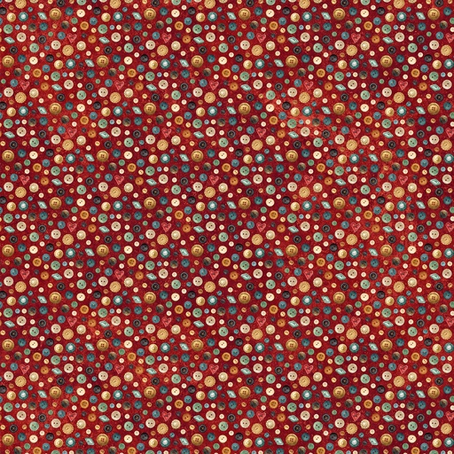 [NOR-DP38247-24] Stonehenge Stitchin' Buttons Red from Northcott