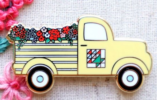[LFT-8559] Spring Flower Vintage Truck Magnetic Needle Minder