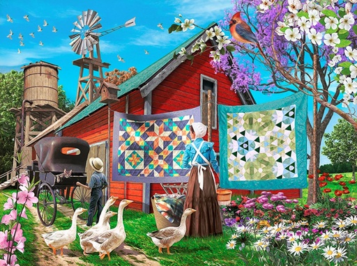 [SUN-42377] Amish Backyard 1000 Piece Jigsaw Puzzle