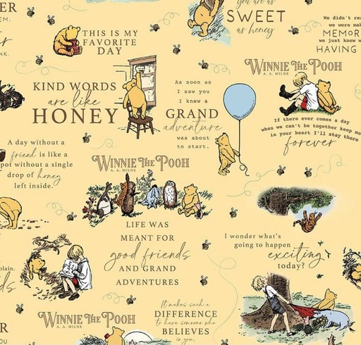 [RB-17000-SUN] Winnie The Pooh Main Sunshine by Echo Park Paper Co. for Riley Blake Designs