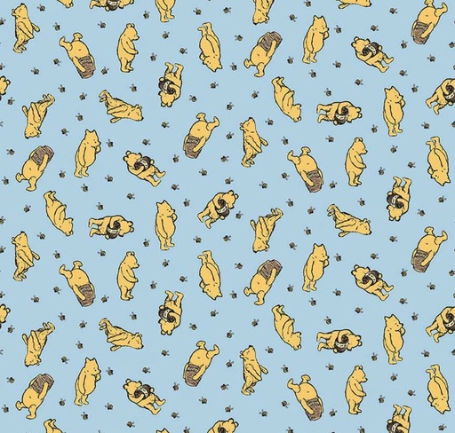 [RB-17002-BLUE] Winnie The Pooh Toss Blue by Echo Park Paper Co. for Riley Blake Designs
