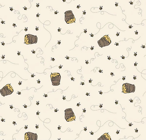 [RB-17004-CRM] Winnie The Pooh Bees Cream by Echo Park Paper Co. for Riley Blake Designs