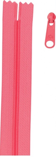 [BAN-ZIPYD-001] Four Yards of 16mm #4.5 Zipper Chain with Extra-Large Coordinated Coral Zipper Pulls