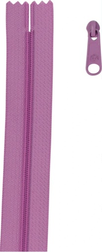 [BAN-ZIPYD-004] Four Yards of 16mm #4.5 Zipper Chain with Extra-Large Coordinated Orchid Zipper Pulls