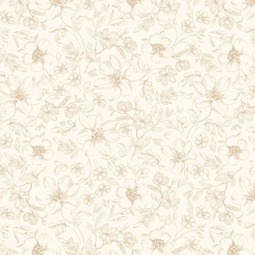 [WP-30111-221] Scarlet Dreams Floral Toile Cream by Beth Grove for Wilmington Prints