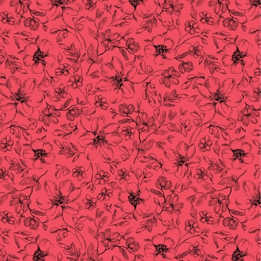 [WP-30111-339] Scarlet Dreams Floral Toile Red by Beth Grove for Wilmington Prints
