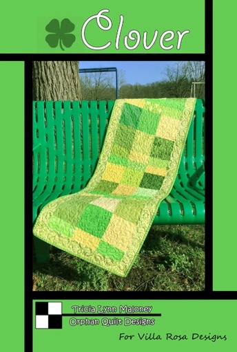 [VRD-OQ-025] Clover Table Runner Pattern by Tricia Lynn Maloney for Villa Rosa Designs