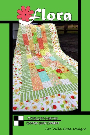 [VRD-FLORA] Flora Table Runner Pattern by Tricia Lynn Maloney for Villa Rosa Designs