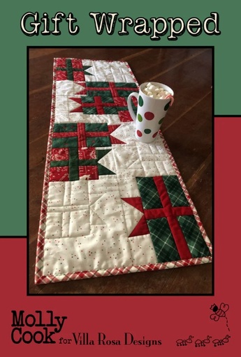 [VRD-GIFTWRPD] Gift Wrapped Table Runner Pattern by Molly Cook for Villa Rosa Designs
