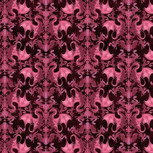 [WF-54807D-2] Dragon Kingdom Heraldry Magenta from Windham