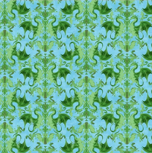 [WF-54807D-3] Dragon Kingdom Heraldry Green from Windham