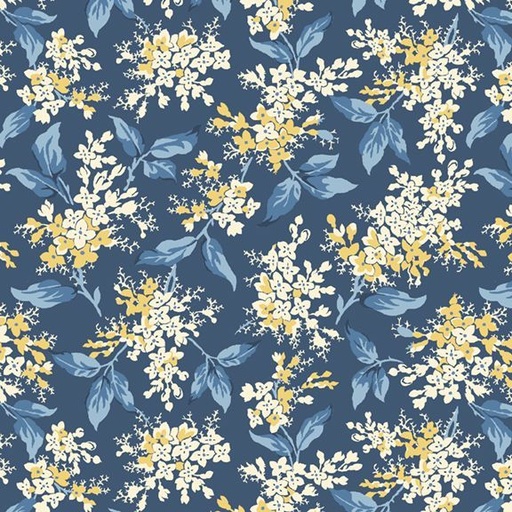 [MB-R581558D-NVY] Middleboro Road Floral Branches Navy from Marcus Fabrics