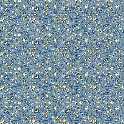 [MB-R581560D-BLU] Middleboro Road Flower Field Blue from Marcus Fabrics