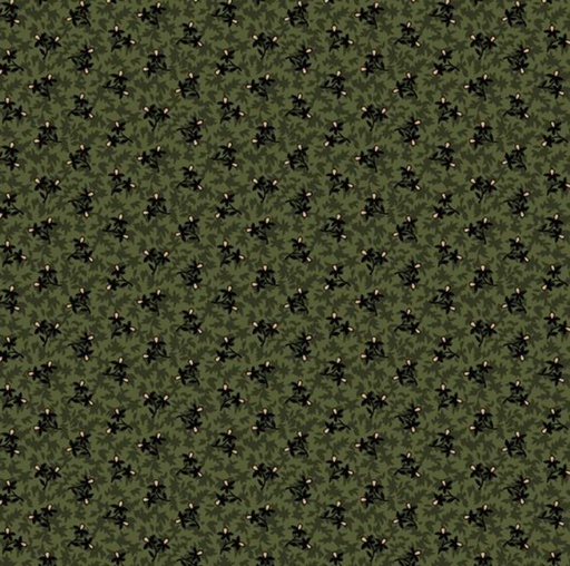 [MB-R171493D-GRN] Cotton Thimble Miniatures Petite Bouquet Green from Marcus Fabrics