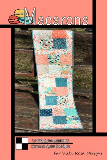 [VRD-OQ-509] Macarons Table Runner Pattern by Tricia Lynn Maloney for Villa Rosa Designs
