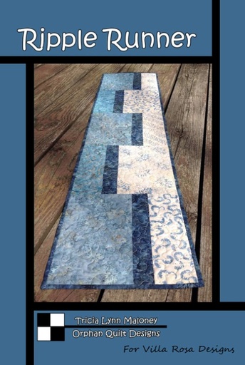 [VRD-OQ-001] Ripple Runner Table Runner Pattern by Tricia Lynn Maloney for Villa Rosa Designs