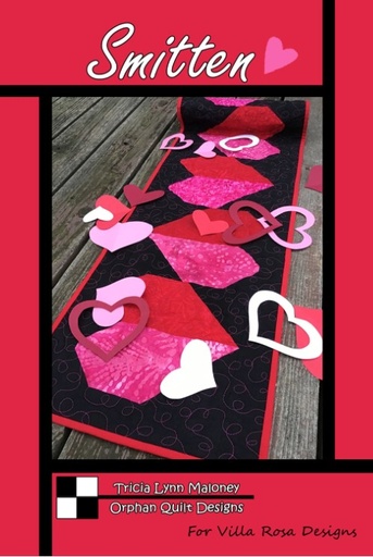 [VRD-OQ-023] Smitten Table Runner Pattern by Tricia Lynn Maloney for Villa Rosa Designs