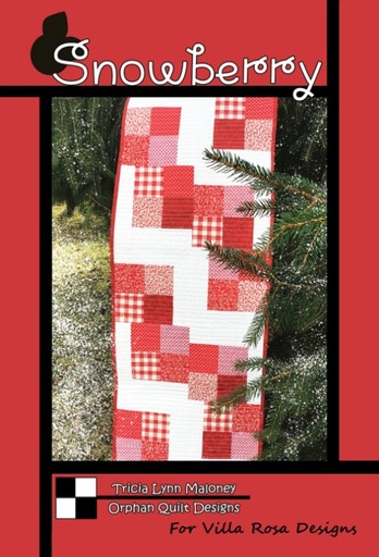 [VRD-OQ-086] Snowberry Table Runner Pattern by Tricia Lynn Maloney for Villa Rosa Designs