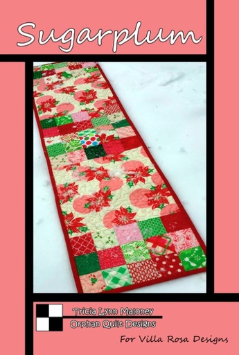 [VRD-OQ-019] Sugarplum Table Runner Pattern by Tricia Lynn Maloney for Villa Rosa Designs