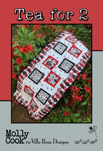 [VRD-MC-142] Tea for 2 Table Runner Pattern by Molly Cook for Villa Rosa Designs