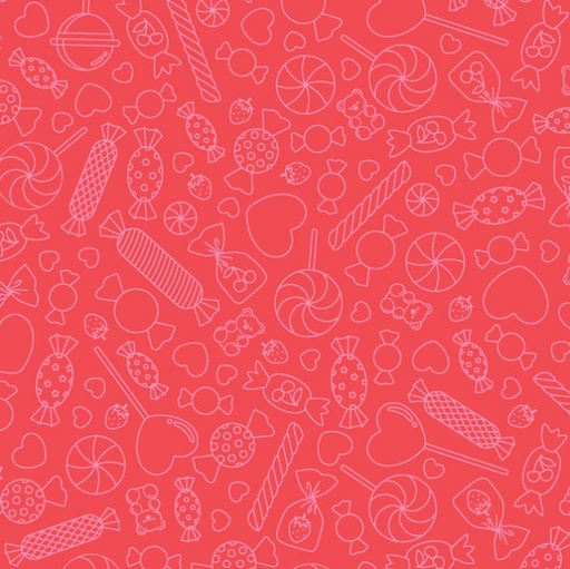 [MAY-11027-R] Sweet Shoppe Candy Lines Red by Kimberbell for Maywood Studio