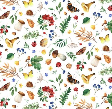 [PP-WhoLivesB] Who Lives in the Woods Quilt Backing Kit