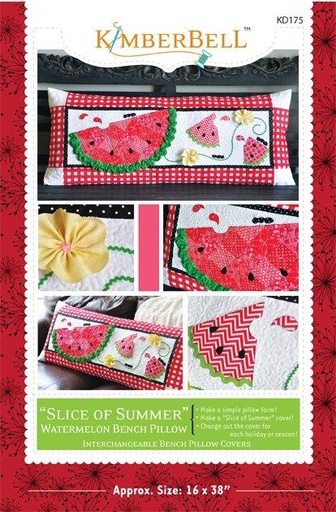 [KD-175] Slice of Summer Watermelon Bench Pillow Pattern by Kimberbell