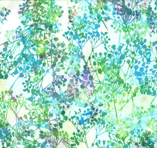 [HOF-X2618-667] Deep Blue Sea Batik Tossed Babysbreath Light Bright from Hoffman Fabrics