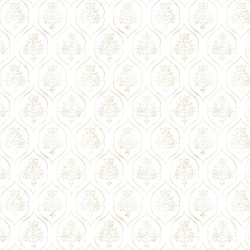 [LUM-017-000] Patchwork Picnic Floral Stamp Cream from Lumin Fabrics