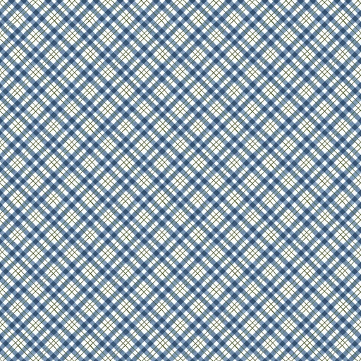 [LUM-018-506] Patchwork Picnic Diagonal Plaid Blue from Lumin Fabrics