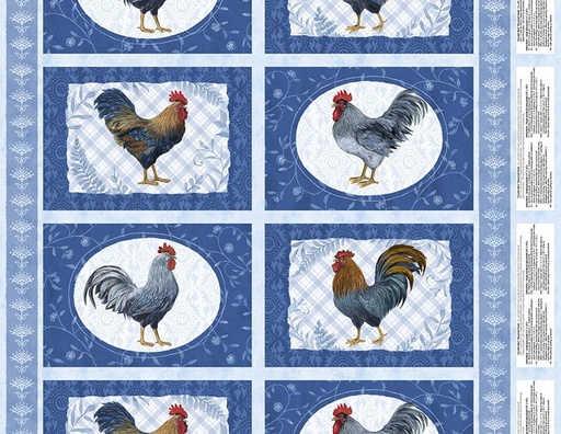 [WP-39899-412-PANEL] Country Blue Placemat Panel Multi from Wilmington Prints