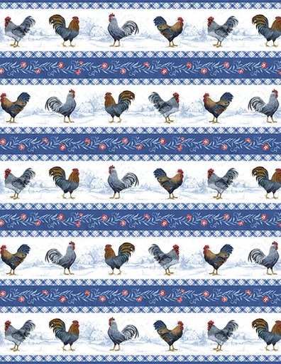[WP-39900-143] Country Blue Repeating Stripe Multi from Wilmington Prints