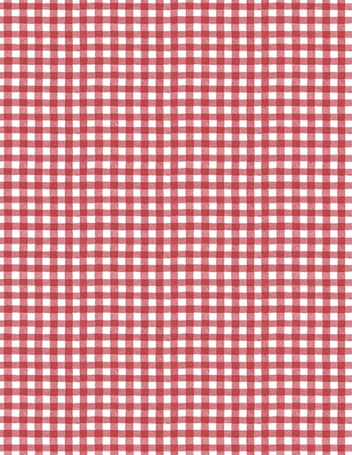 [WP-39907-133] Country Blue Gingham Red on White from Wilmington Prints