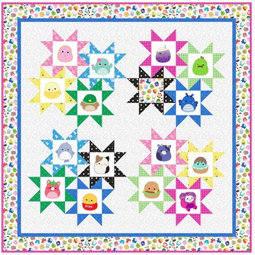[PP-SquishSquad] Squishmallows Squad Stars Quilt Kit from Northcott