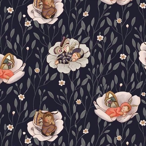 [MM-12365-MIDN] Nocturnal Garden Baby Moths Midnite from Michael Miller Fabrics
