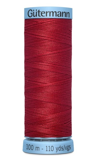 [GUT-S303-046] Gutermann Silk Thread Red 109 Yards