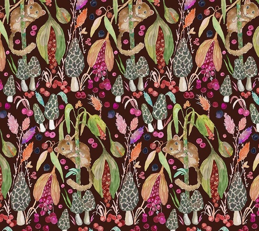 [WF-54770D-2] Forest Fruits Little Dormouse Berry by Betsy Olmsted for Windham Fabrics