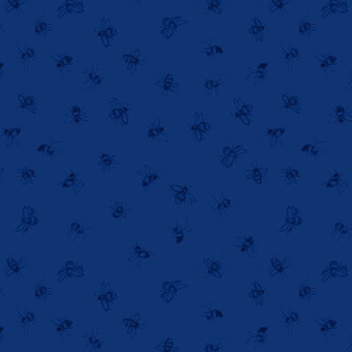 [LUM-105-007-557] Amalfi Coast Bees Navy on Dark Blue from Lumin Fabrics