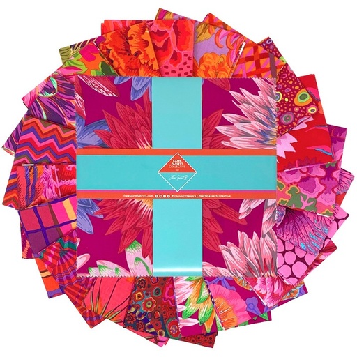 [FR-FB610GP.RUBY] Classics Plus 10" Charm Pack Ruby by Kaffe Fassett Collective for FreeSpirit Fabrics