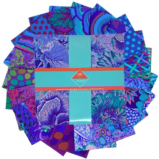 [FR-FB610GP.RYL] Classics Plus 10" Charm Pack Royal by Kaffe Fassett Collective for FreeSpirit Fabrics