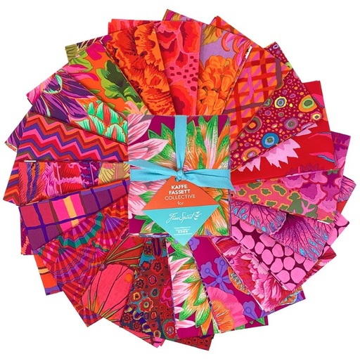 [FR-FB4FQGP.RUBY] Classics Plus Ruby Fat Quarter Bundle by Kaffe Fassett Collective for FreeSpirit